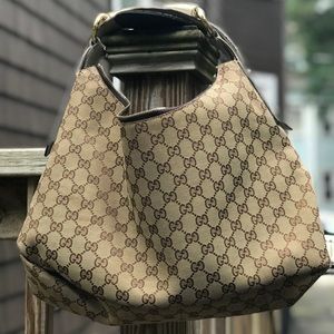 COPY - Gucci GG Monogram Canvas Medium Horsebit Hobo Bag